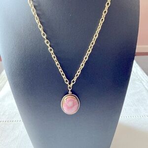Gold Tone Rhodochrosite Necklace